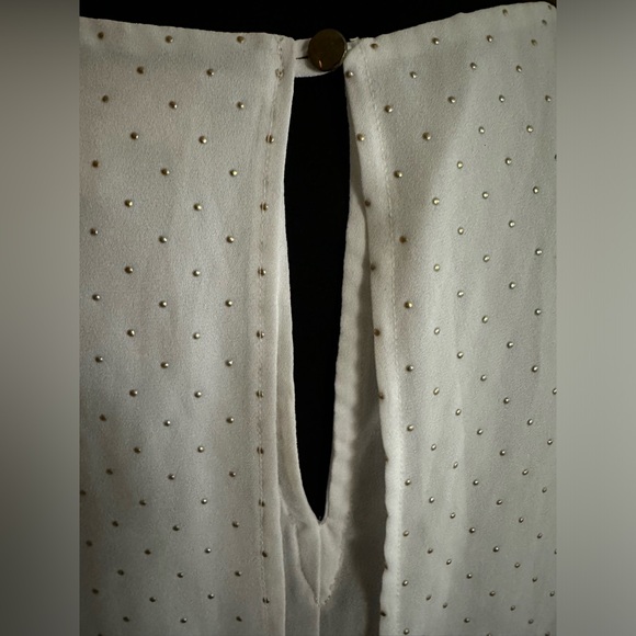 Philosophy White Dress Tank with Tiny gold dots Medium - Picture 5 of 8